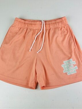 eric emanuel Mesh Drawstring shorts Sz Medium Peach Color 100# Authentic